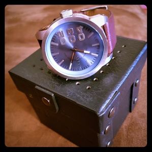 Mens Leather Diesel Watch